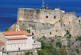 Historic building on hillside