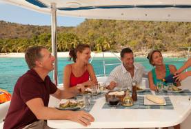Crew serving family meal