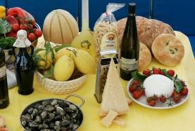Table of various Procida foods