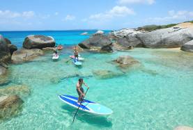 Stand up paddle boarding in the BVI